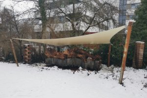 Wetterschutz für wertvolle Skulptur, Imst, 2022