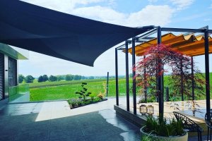 Rollsegel und Pergola, Outdoor-Pausen-Bereich, Bergkirchen, 2023