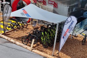 Ganzjahressegel, freistehend mit Logo Druck, Intersport Glanzer, Sölden, 2022