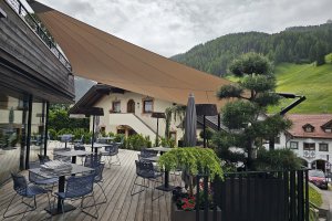 Rollsegel Duo mit 65m2 und 44m2 , Hotel Linder, Wolkenstein Südtirol, 2024