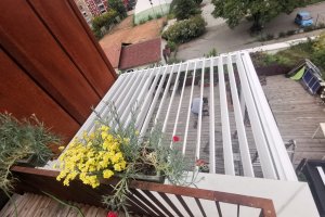 Pergola mit Lamellendach auf Dachterrasse, Südtirol, 2021