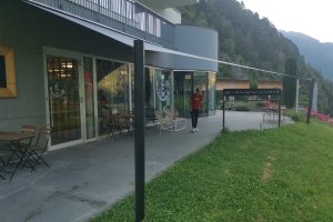 Saisonsegel vor Bikestore, Sarntal, Südtirol, 2021