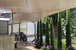 Autoüberdachung mit Radunterstand, ca. 65m2, Privat, Meran, 2024