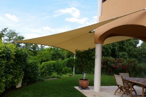 Segel für Terrasse über Eck, Lazise, Gardasee, 2014