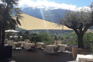 Segel für Terrasse, Preidlhof Luxury Resort, Naturns, Südtirol, 2017