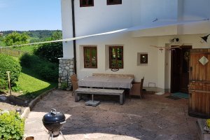 Segel über Essplatz, Salzburg, Österreich, 2018