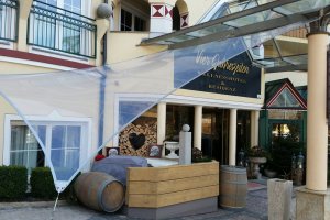 Überdachung mit Klarsichtfolie, Hotel**** 4 Jahreszeiten in Maurach, Aachensee