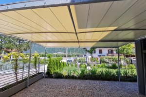 Stahlstruktur mit einer PVC Plane