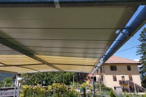 Stahlstruktur mit einer PVC Plane