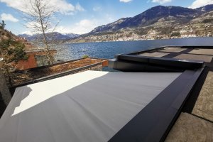 Rollsegel offen von oben, Millstättersee, 2021