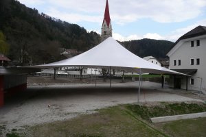 Festplatzüberdachung als Hochpunkt Fläche ca. 540m² Feuerwehr St. Sigmund